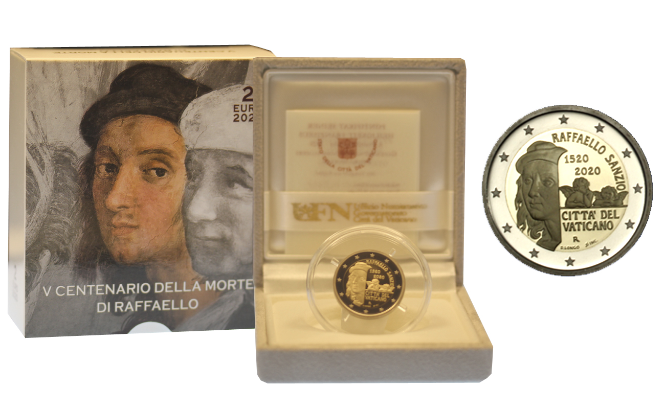 V Centenario della morte di Raffaello Sanzio - 2 Euro in confezione ufficiale