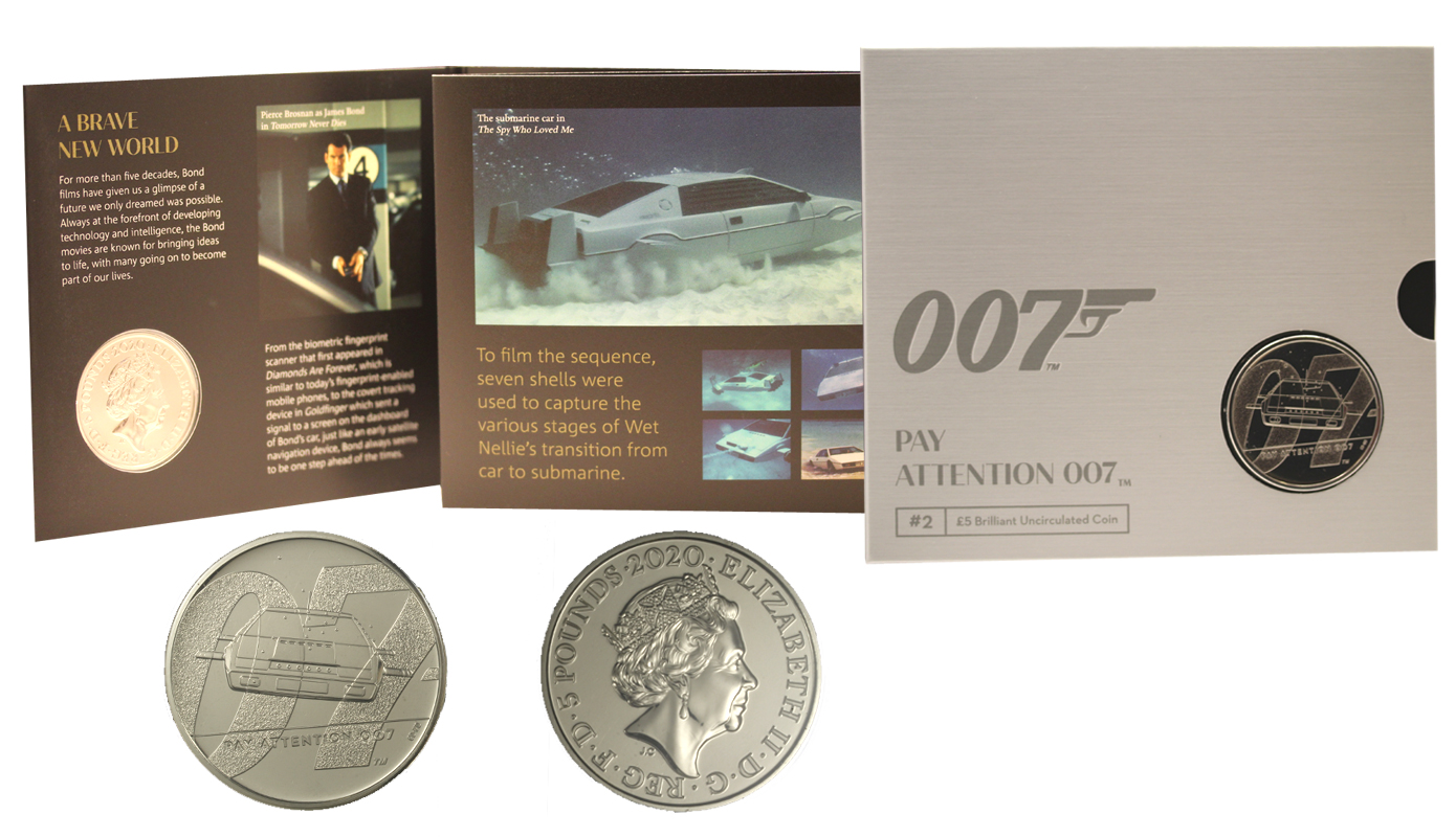 "James Bond - 2a emissione" - Moneta da 5 sterline in nickel 