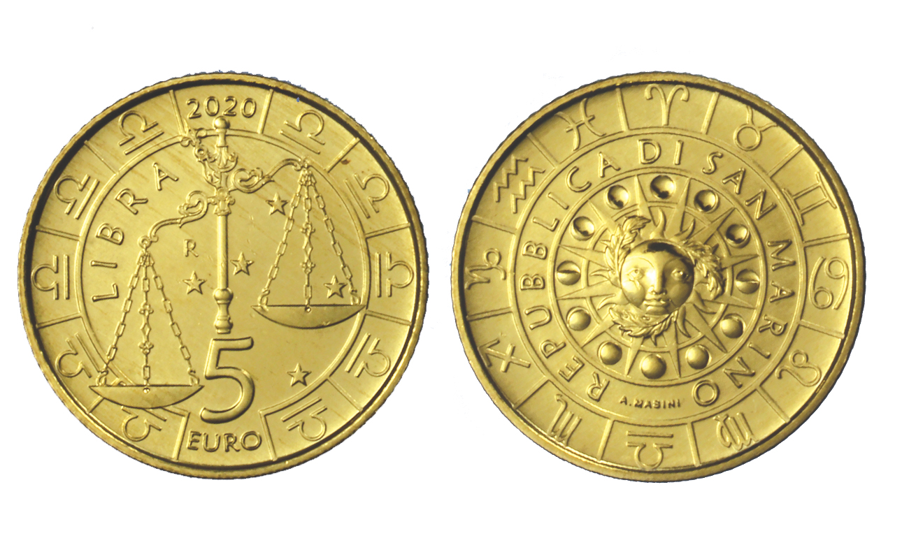 Serie "Segni zodiacali: Bilancia" - moneta da 5 euro