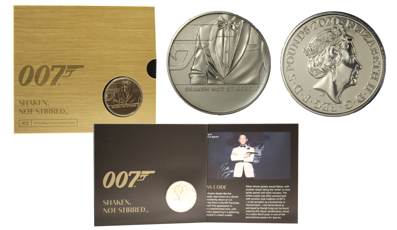 "James Bond - 3a emissione" - Moneta da 5 pounds in nickel 