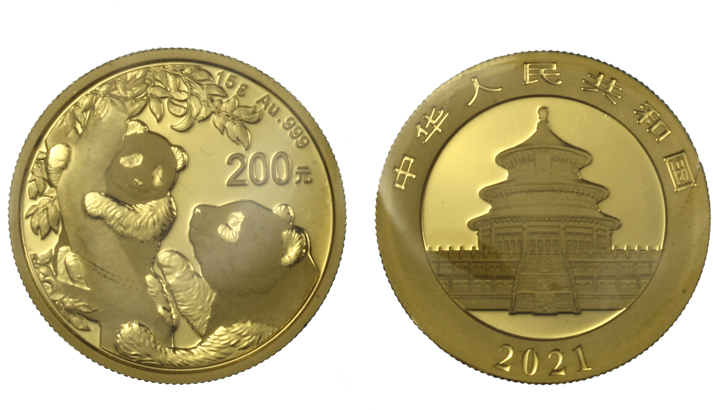 Panda 200 Yuan gr. 15,00 in oro 999/000 