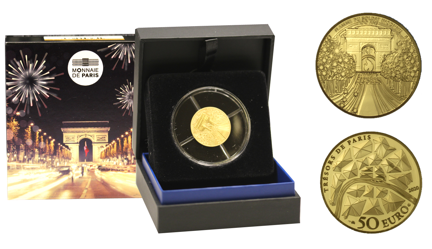 "Champs-Elyses" - 50 euro gr. 7,78 in oro 999/000 - Tiratura limitata 500 pezzi 