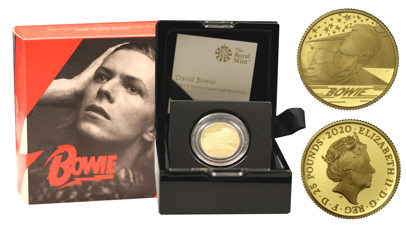 "David Bowie" - 25 pounds gr.7,80 in oro 999/000 - Tiratura 1300 pezzi