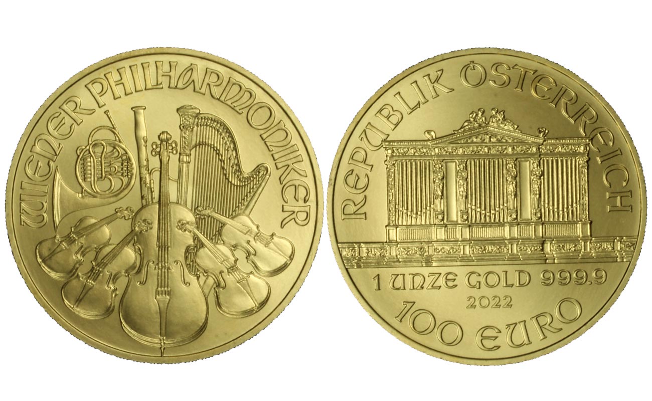 "Philarmonica" - Oncia gr. 31,103 in oro 999/