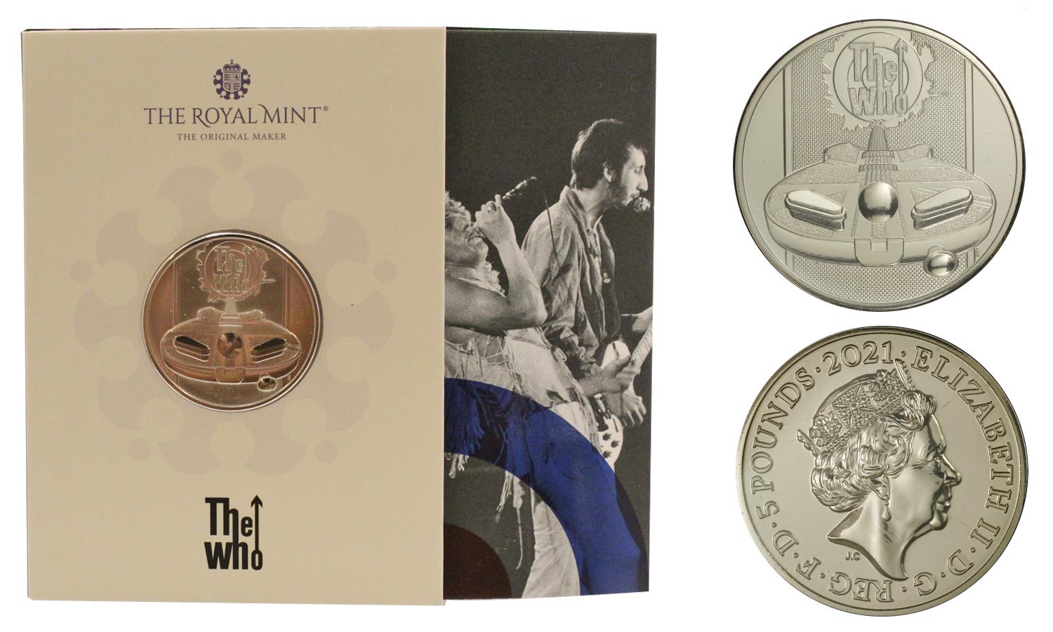"The Who" - Moneta da 5 pounds in nickel 