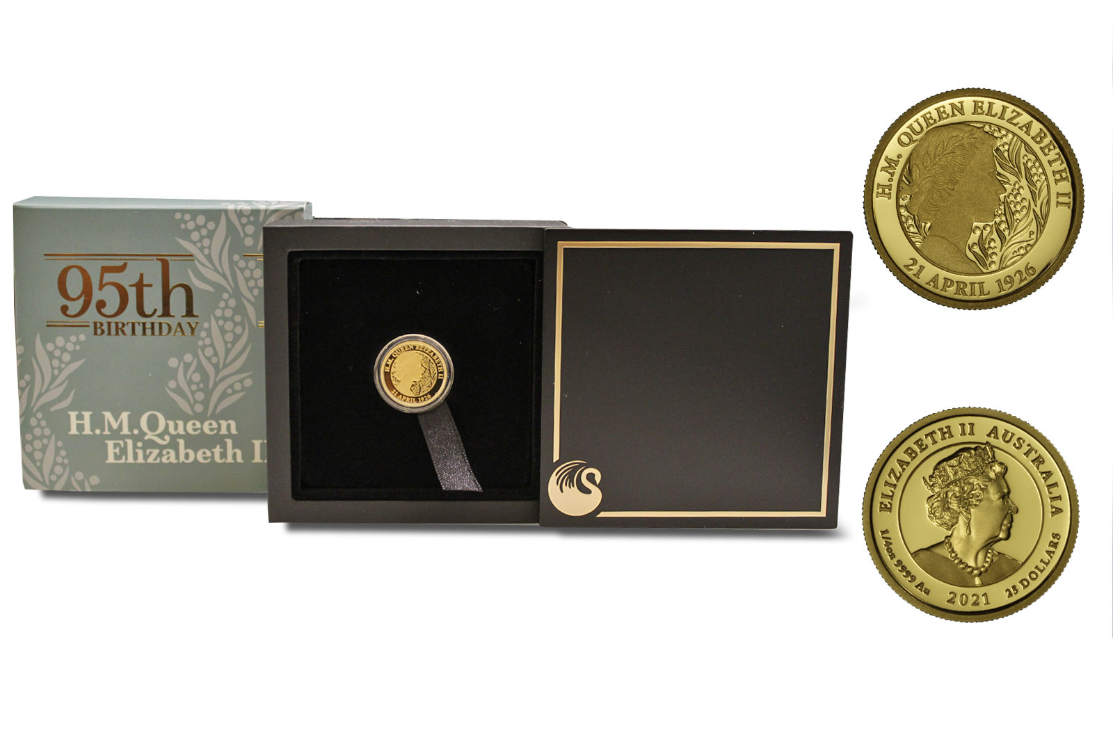 "95 Compleanno della Regina Elisabetta II" - 25 Dollari gr. 7,77 in oro 999/ - Tiratura 1000 pezzi
