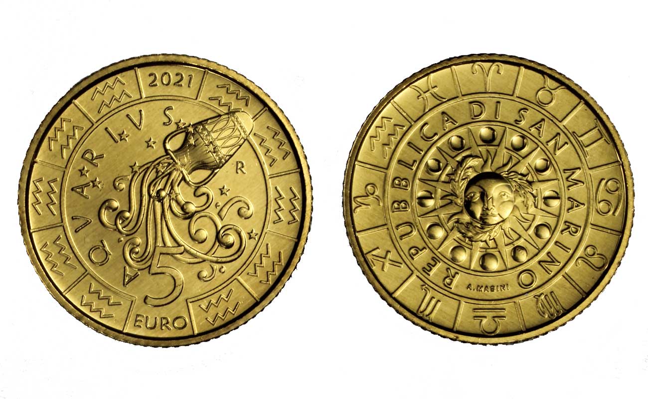 Serie "Segni zodiacali: Acquario" - moneta da 5 euro