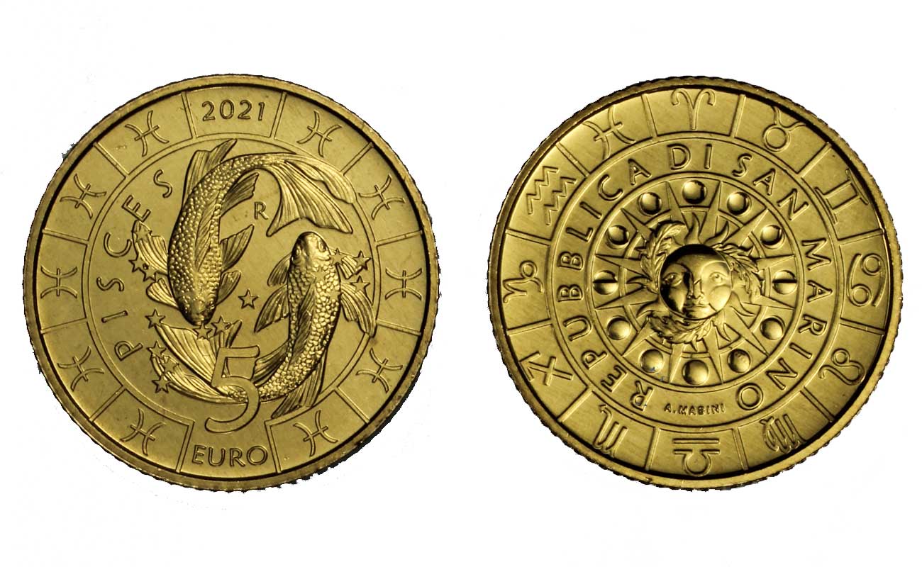 Serie "Segni zodiacali: Pesci" - moneta da 5 euro