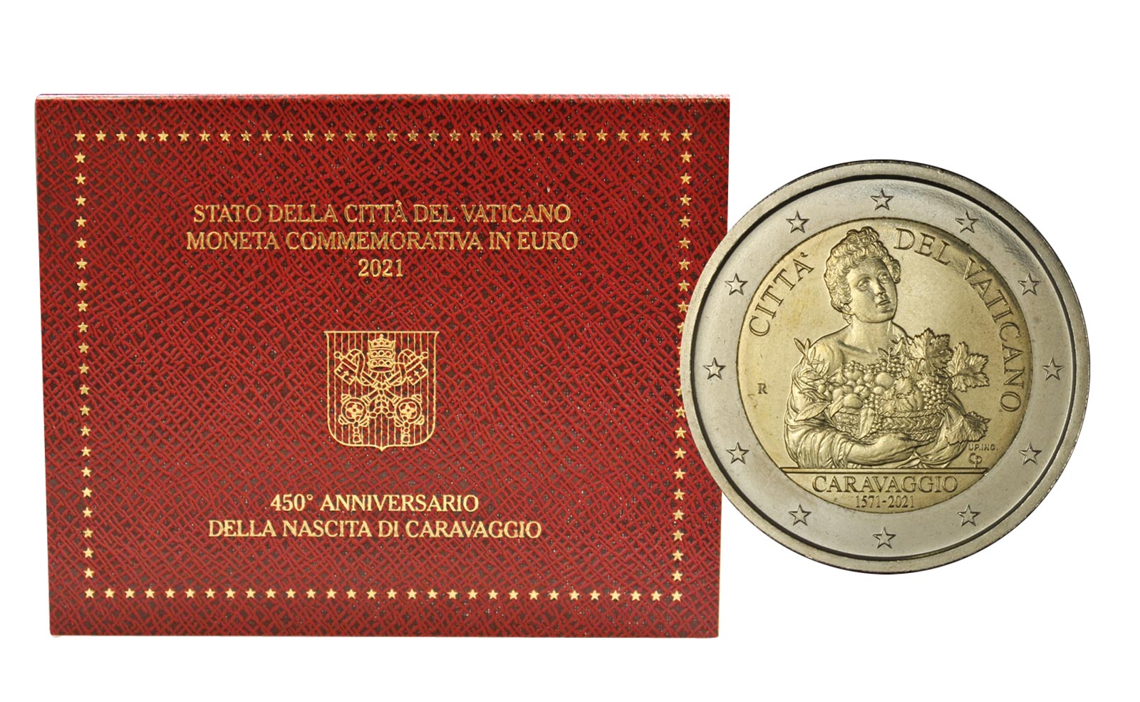 450° Anniv. nascita di Caravaggio - 2 Euro in confezione ufficiale