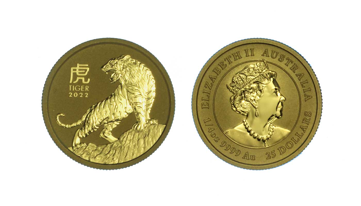 Calendario Cinese Anno della Tigre - 25 dollari gr. 7,77 in oro 999/000