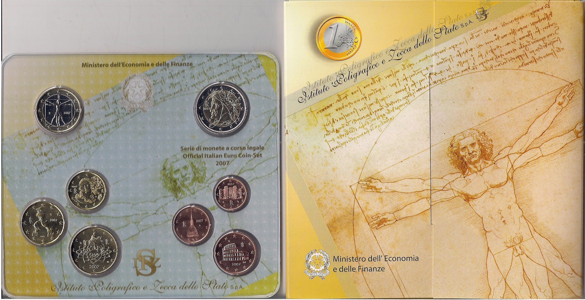 Divisionale di 8 monete - Lotto di 5 serie in conf. originale - Senza Argento