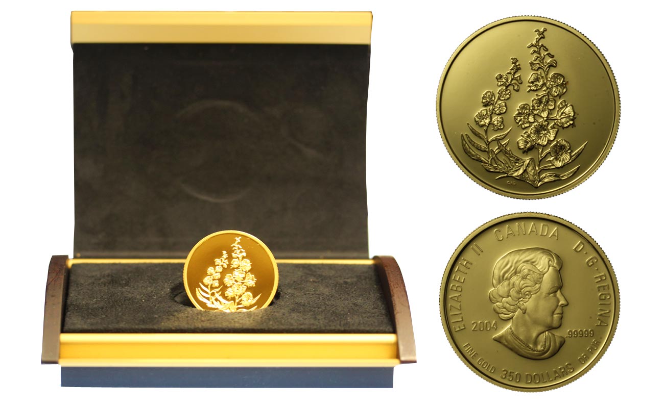 "Fiori" - 350 dollari gr. 35,00 in oro 999/000 - conf. originale