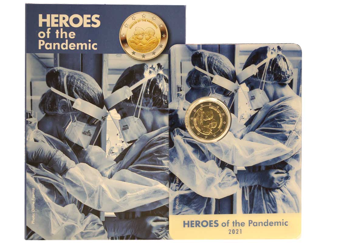 Monete da collezione - Euro - 2 Euro commemorativi - 2021 - Eroi della  Pandemia - moneta da 2 euro in blister ufficiale