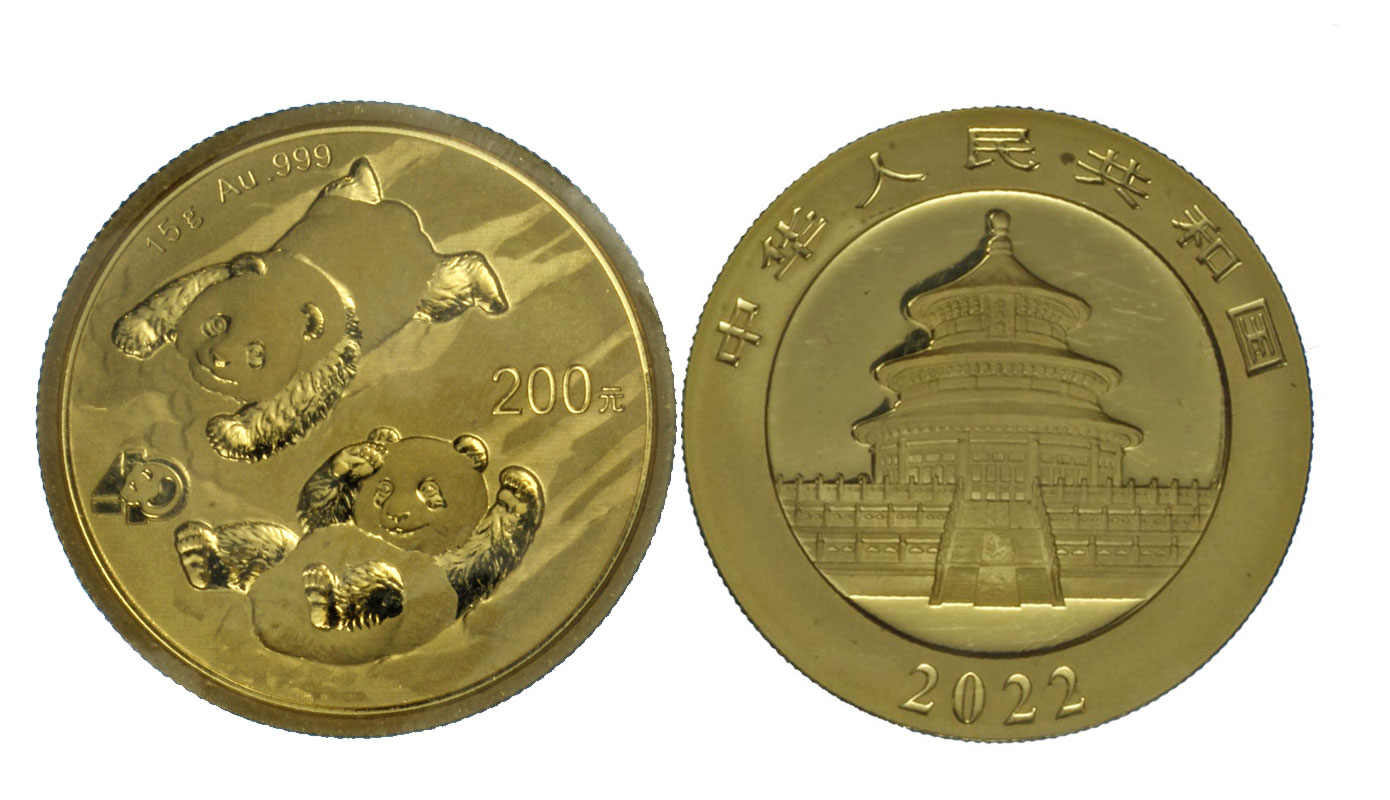 Panda 200 Yuan gr. 15,00 in oro 999/000