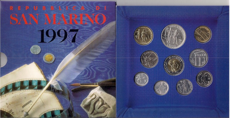 Serie completa di 10 monete "L'uomo verso il terzo millennio II serie" - Lotto di 5 pezzi