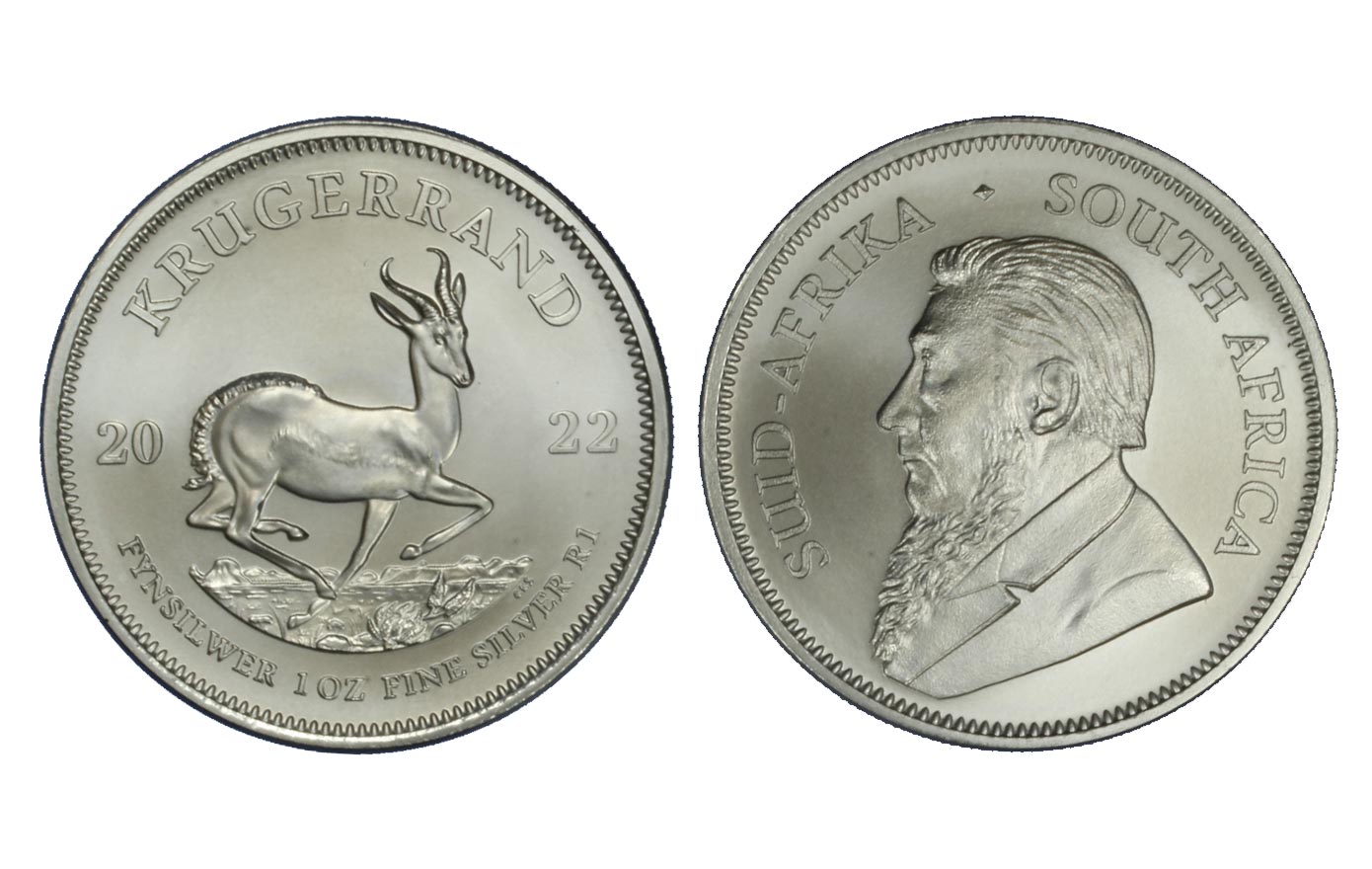 Krugerrand - Moneta da un'oncia gr. 31,103 in ag.999/000