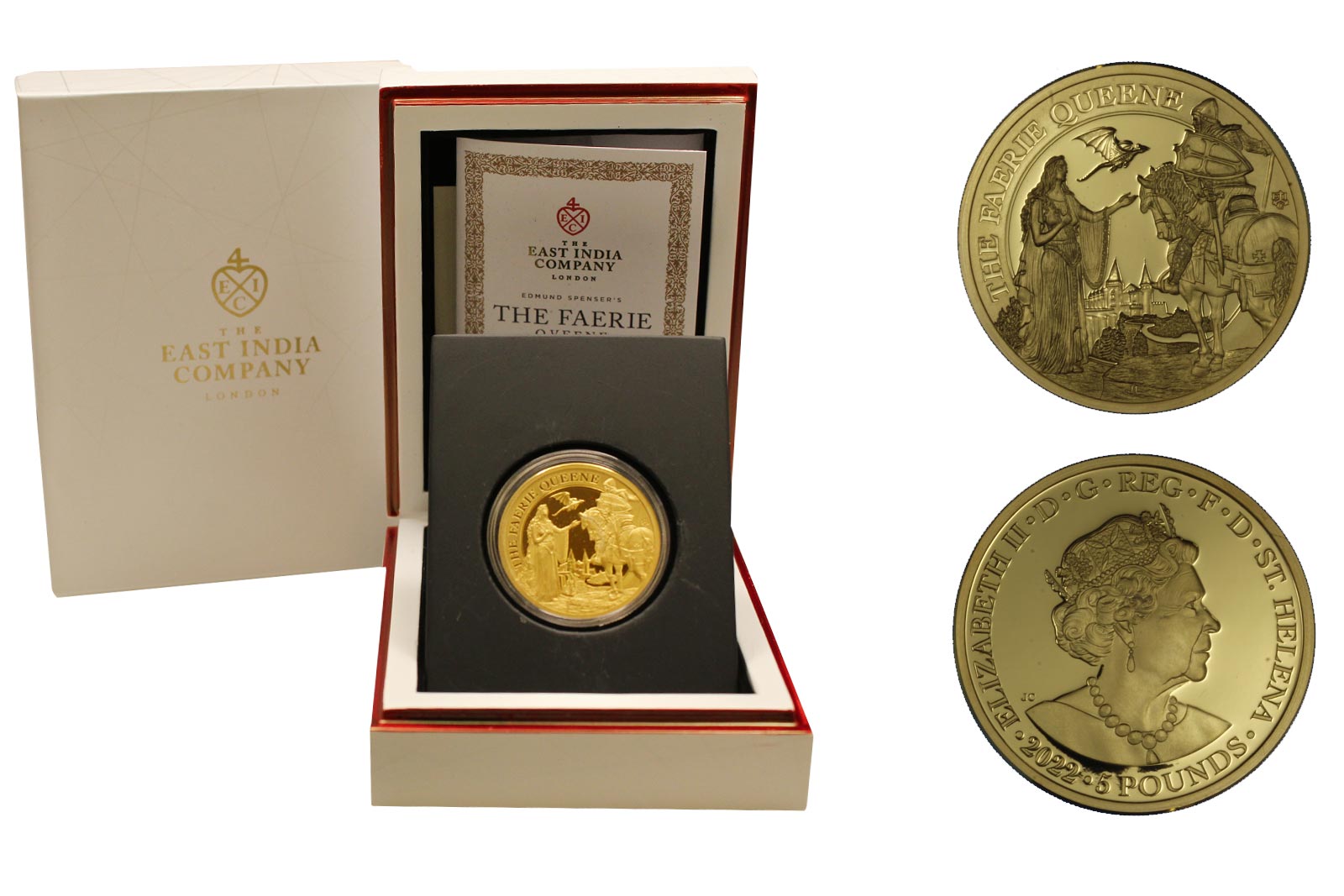 "The Faerie Queene - Una e il cavaliere" - 5 pounds gr. 31,103 in oro 999/000 - Tiratura 100 pezzi