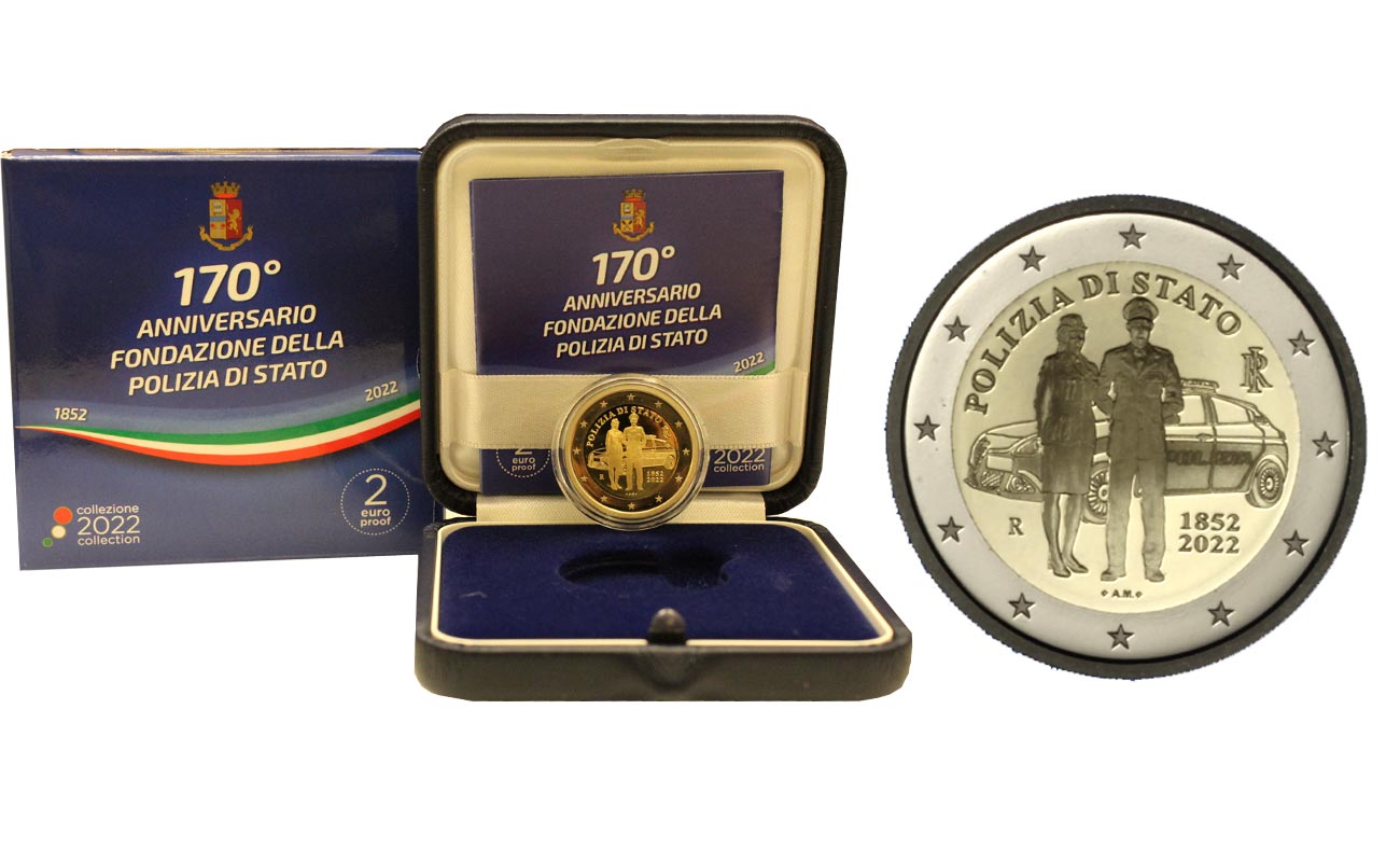 Monete da collezione - Italia - Repubblica italiana Euro - 2 Euro  commemorativi FS - Repubblica Italiana - Corpo Nazionale dei Vigili del  Fuoco - moneta da 2 euro in confezione ufficiale