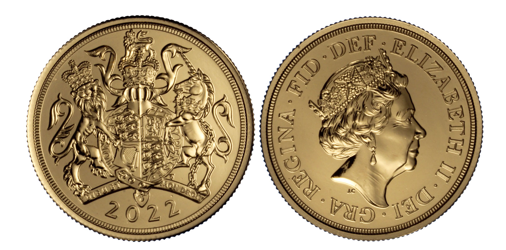 "Giubileo di Platino" - 2 sterline gr. 15,96 in oro 917/000 