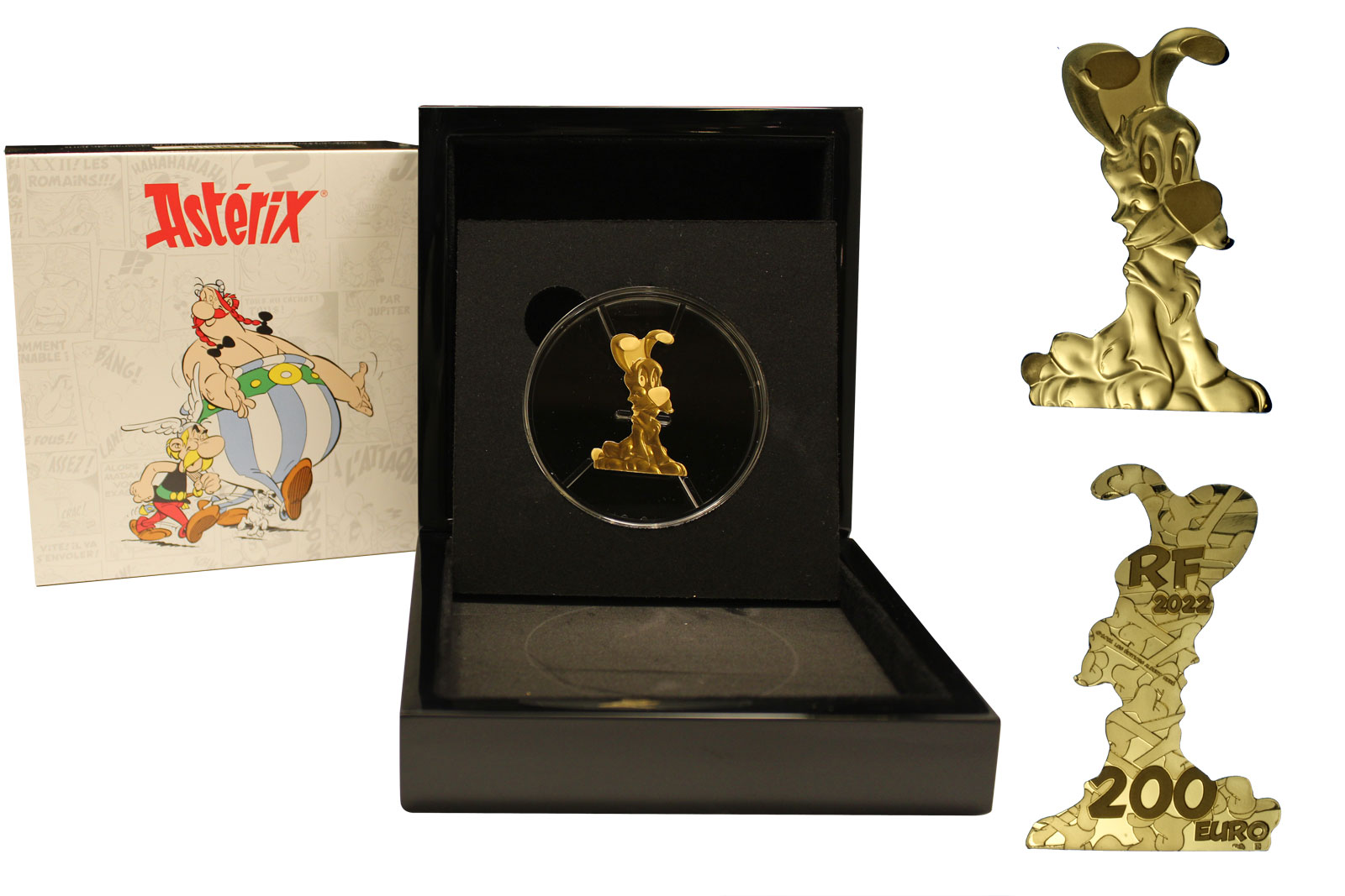 "Asterix - Idefix " - 200 euro gr. 31,10 in oro 999/000 - Tiratura 250 pezzi 