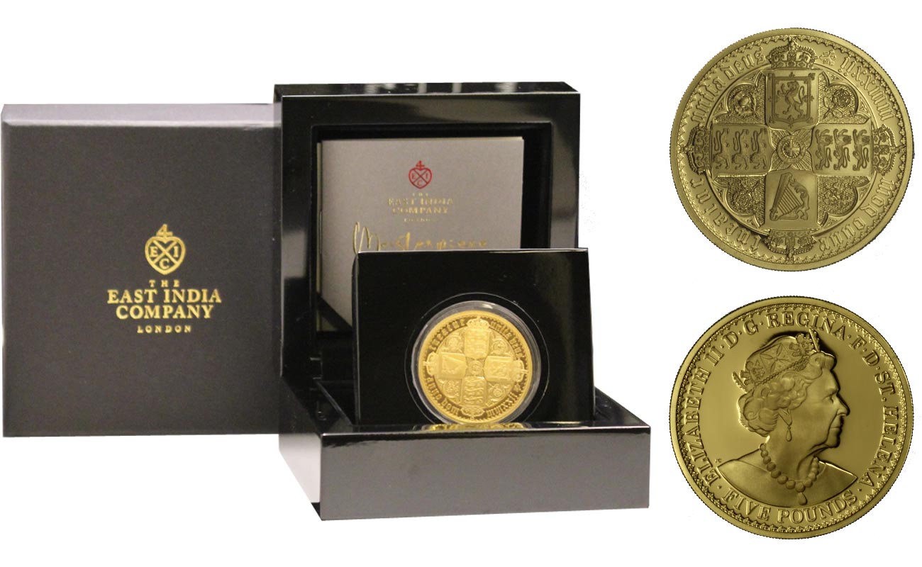 "Corona gotica" - 5 pounds gr. 31,103 in oro 999/000 - Tiratura 200 pz