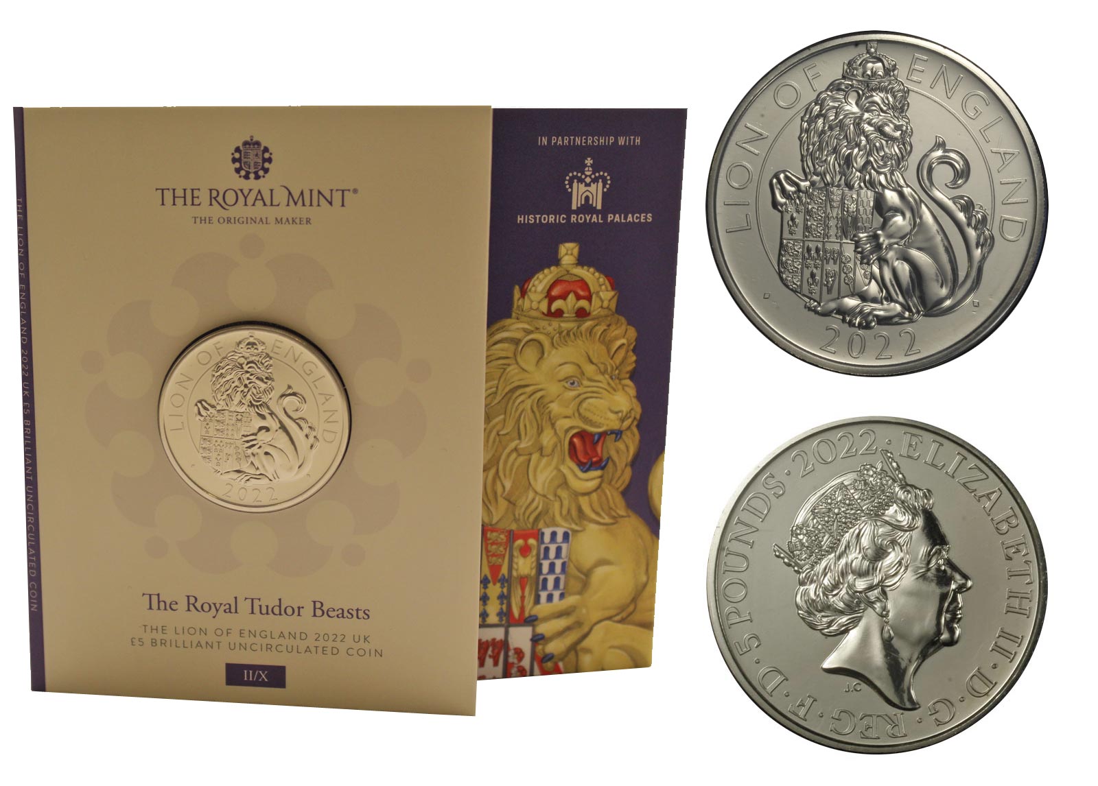"Tudor Beasts: Leone d'Inghilterra" - Moneta da 5 pounds in nickel