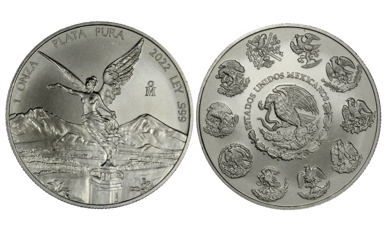 "Libertad" - moneta da 1 oncia gr. 31,103 (1 oz) in argento 999/000