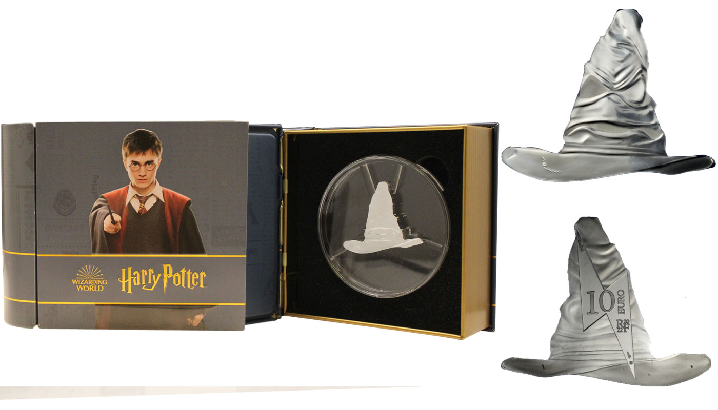 "Harry Potter - Cappello Magico" - 10 euro gr. 22,2 in ag 999/°°° - Tiratura limitata 5000 pezzi 