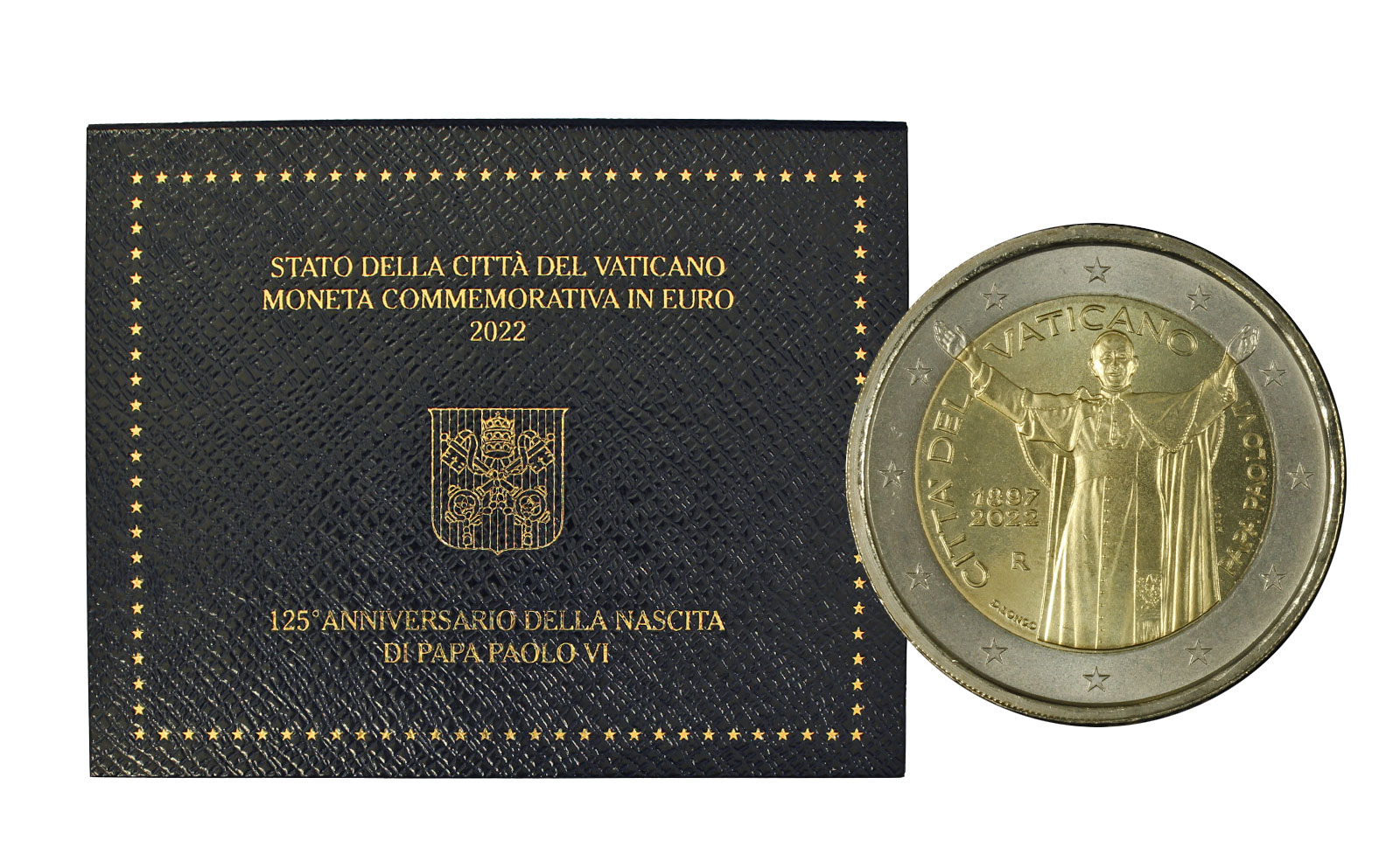125° anniversario nascita di Papa Paolo VI - 2 Euro in confezione ufficiale