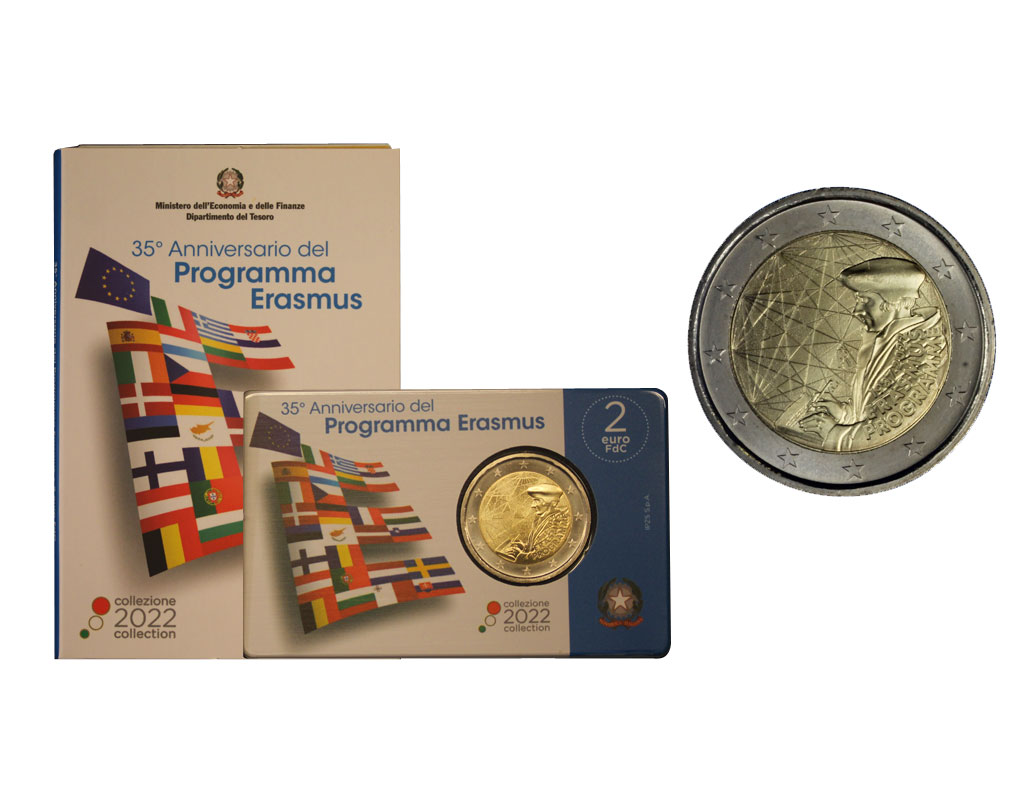 "35° anniversario del Programma Erasmus" - moneta da 2 euro in blister