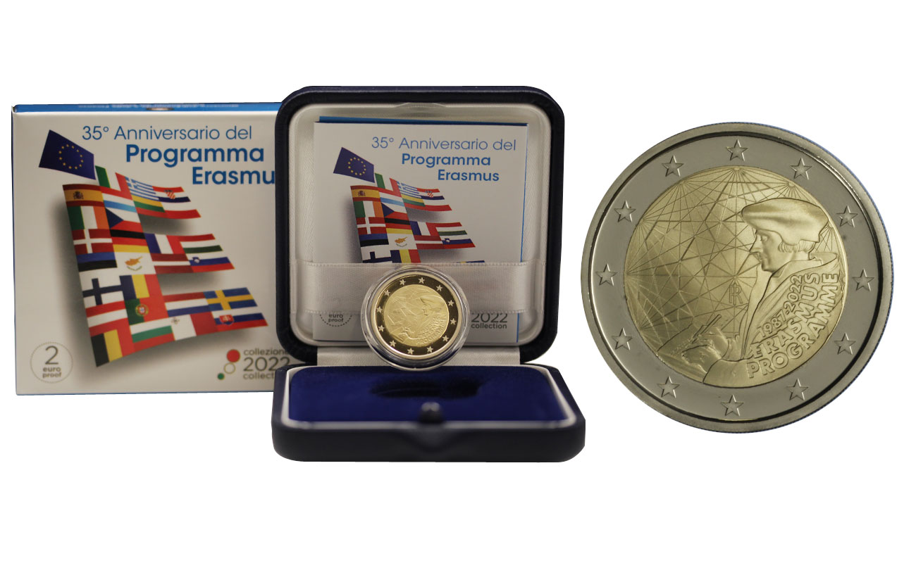 "35° anniversario del Programma Erasmus" - moneta da 2 euro in confezione ufficiale