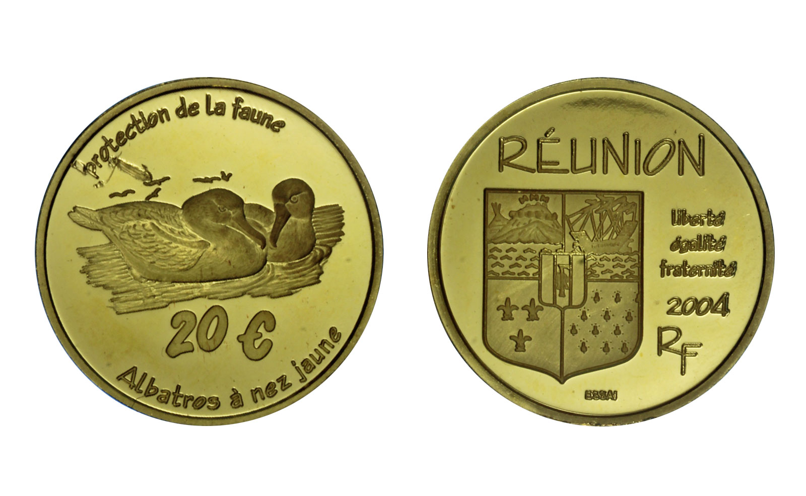 "Protezione della fauna: Albatro" - 20 euro gr.8,50 in oro - coniazione privata