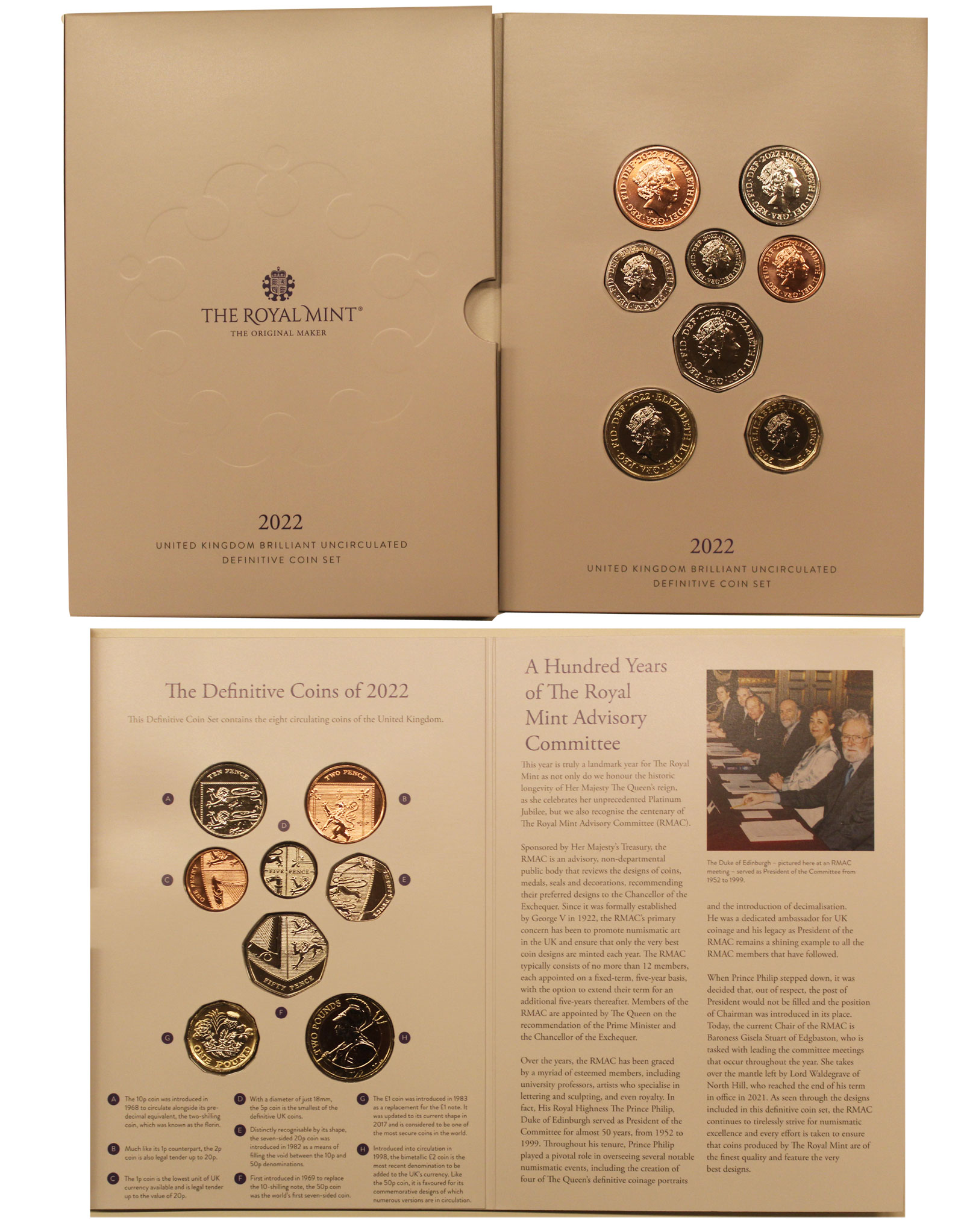 Serie annuale di 8 monete fior di conio in confezione ufficiale