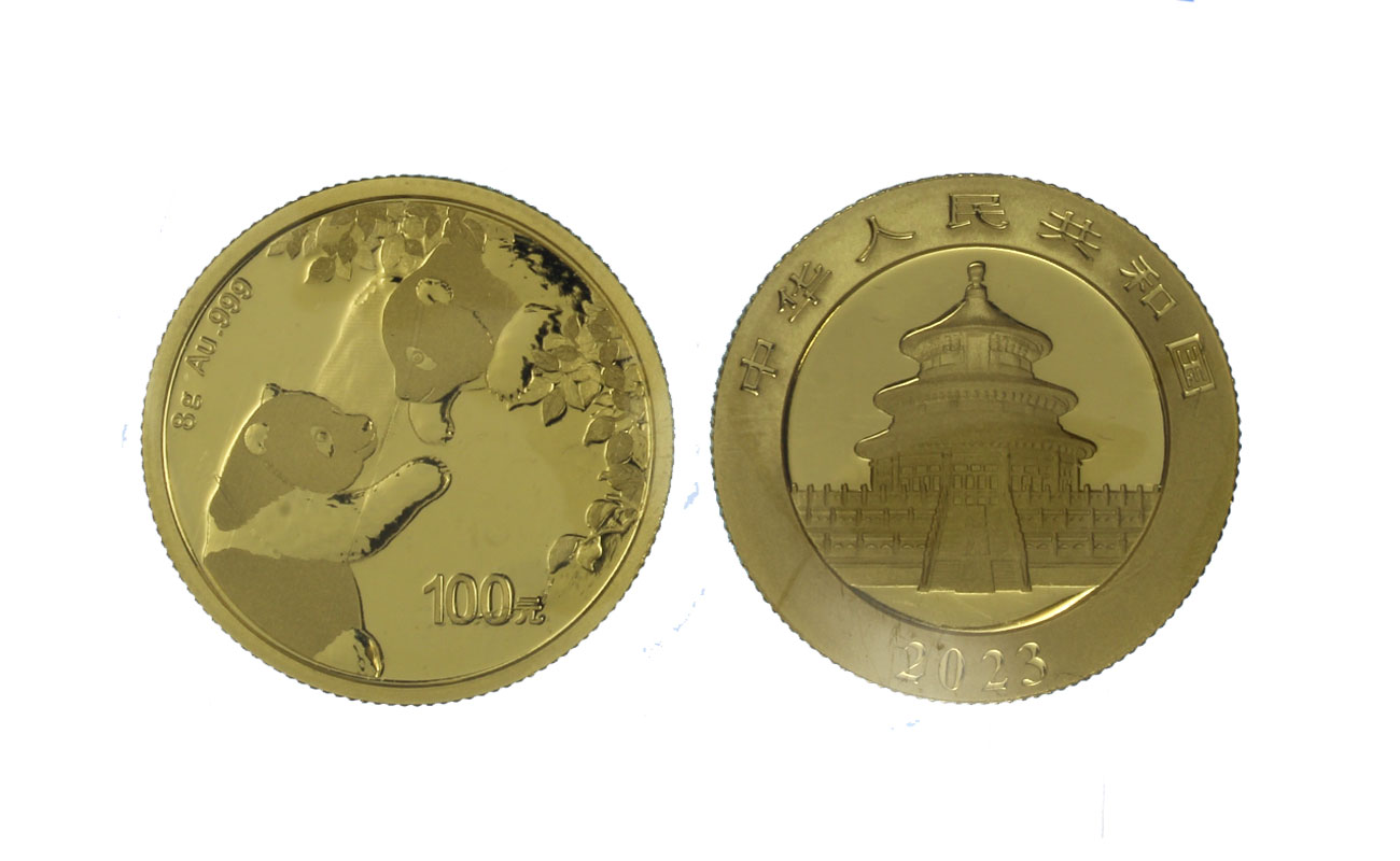 Panda 100 Yuan gr. 8,00 in oro 999/000 