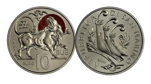 Serie "Calendario Lunare - Bue" - moneta da 5 euro in cupronichel