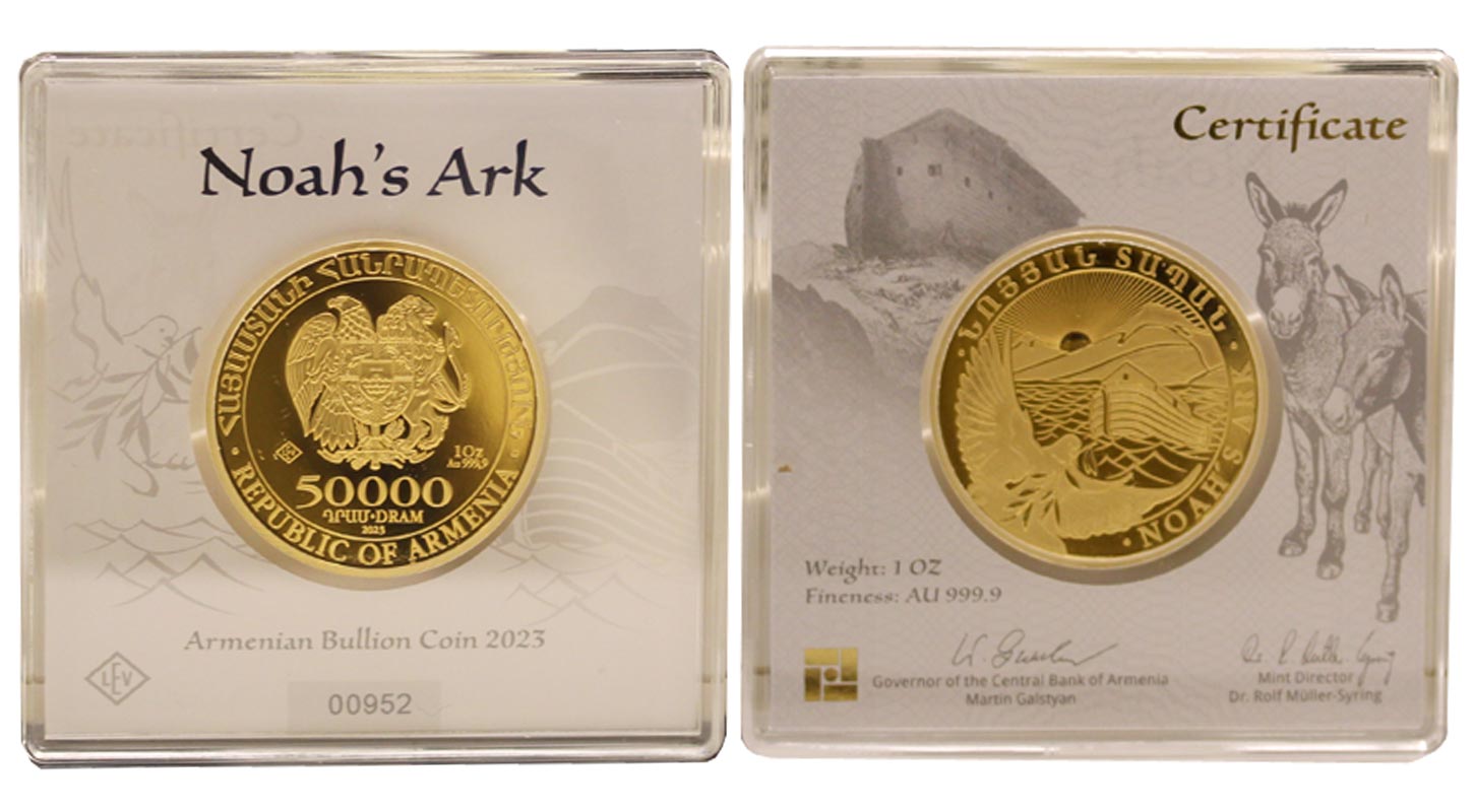 Arca di Noè - 50.000 dram gr. 31,103 in oro 999/000