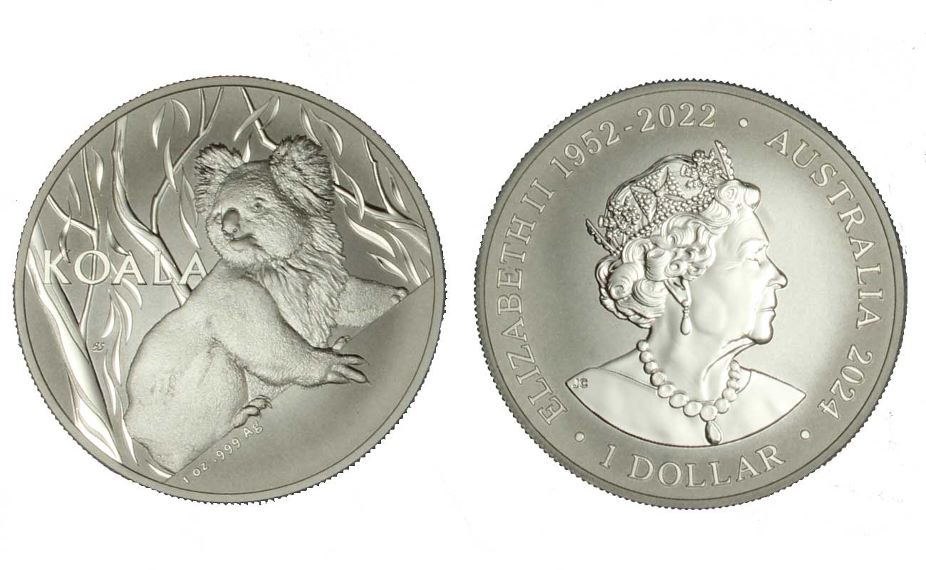  "Koala" - moneta da 1 dollaro gr. 31,103 (1 oz) in ag. 999/°°°