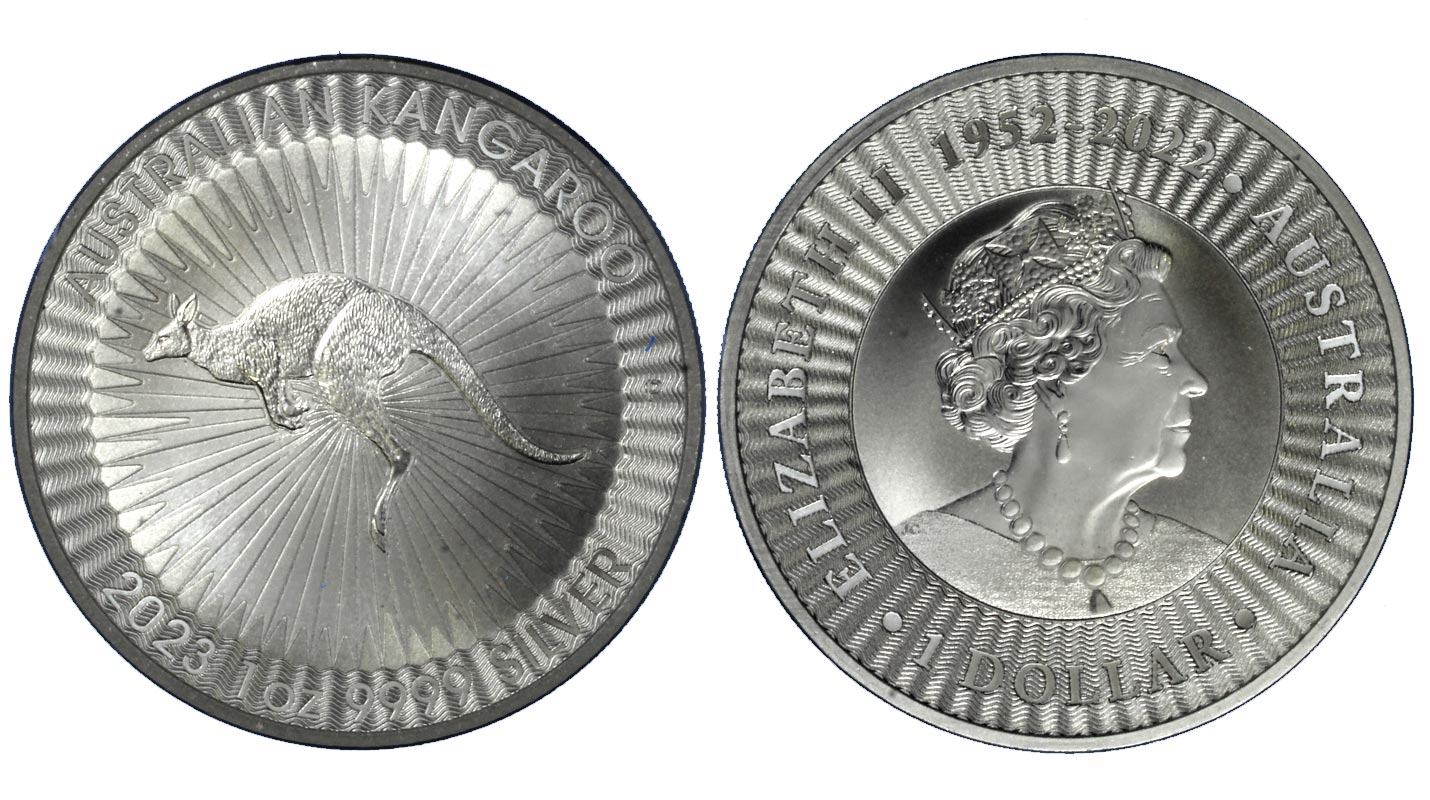 "Canguro" - moneta da 1 dollaro (1 oz) - gr. 31,103 in ag.999/000 
