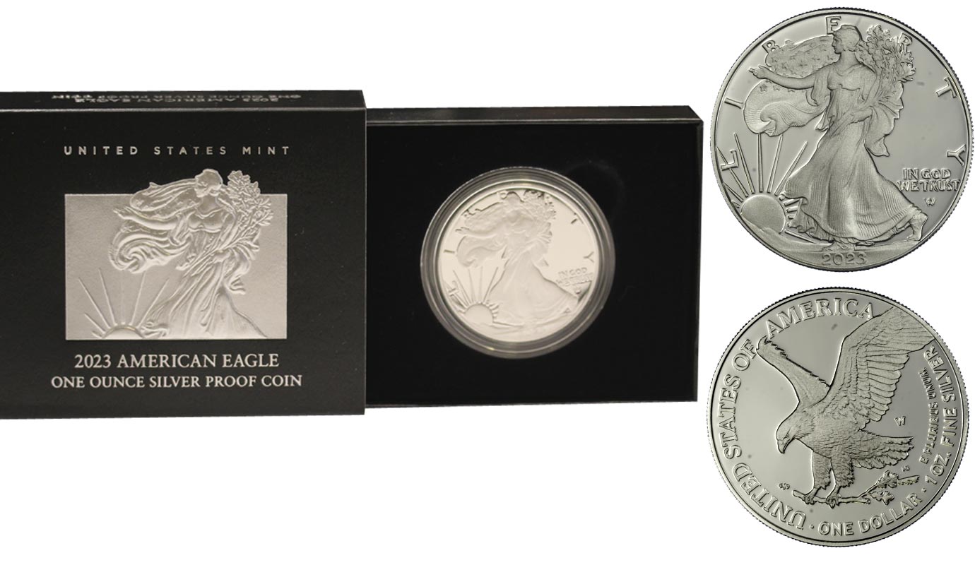 "American Eagle" - moneta da un dollaro gr. 31,103 in argento 999/000 