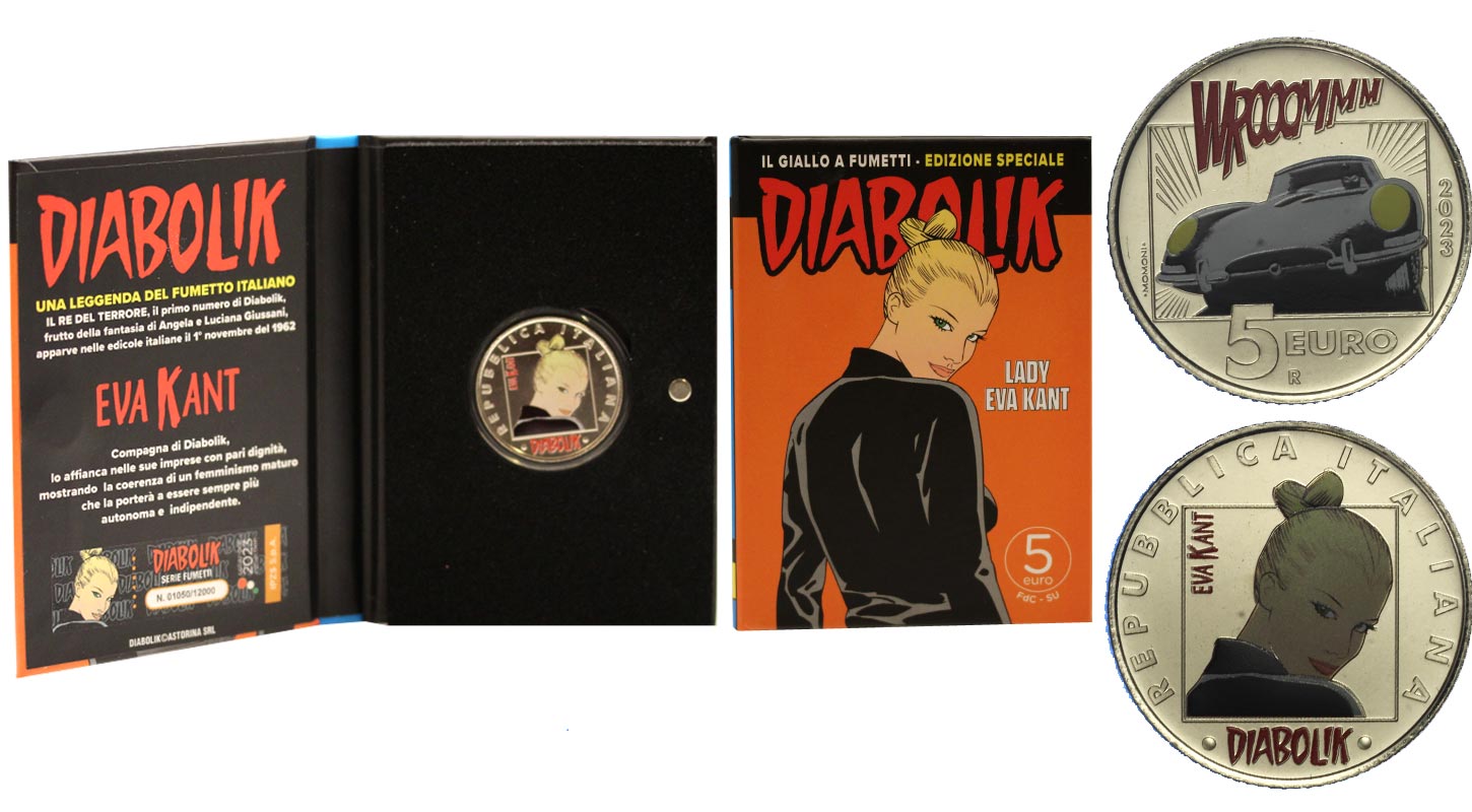 "Serie Fumetti: Diabolik - Eva Kant" - 5 Euro - Tiratura 12000 pezzi