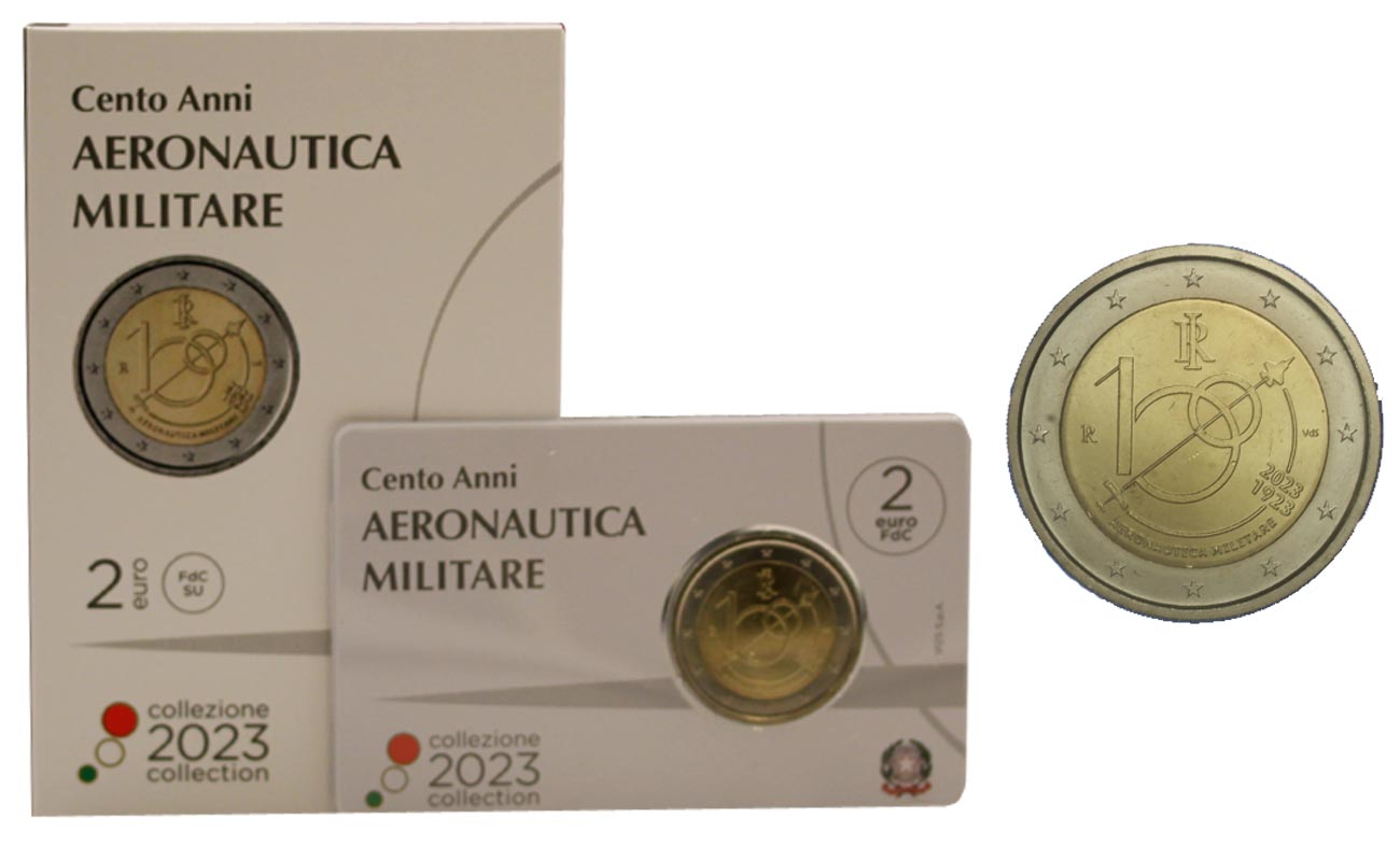 novita - Commemorative area italiana - Italia - 100° Aeronautica Militare  - moneta da 2 euro in confezione ufficiale