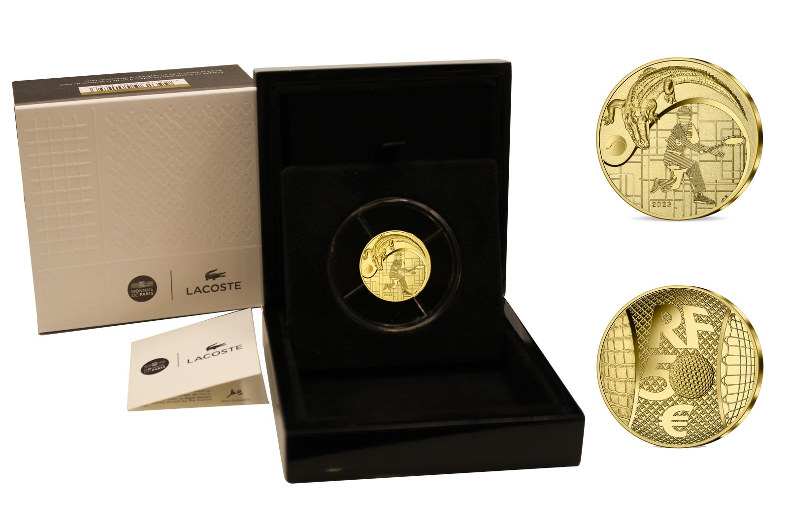 "Eccellenze francesi: Lacoste" - 50 euro gr. 7,78 in oro 999/000 - Tiratura 500 pezzi