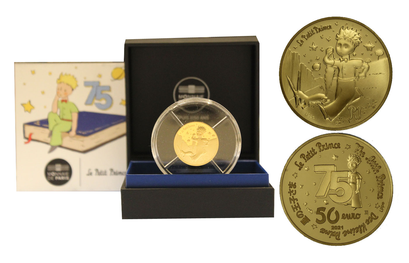 "Il piccolo principe e la volpe" - 50 euro gr. 7,78 in oro 999/ - Tiratura 2000 pezzi