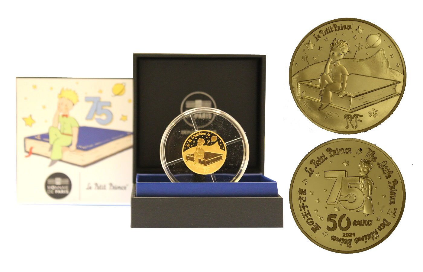 "Il Piccolo Principe e il suo capolavoro " - 50 euro gr. 7.78 in oro 999/