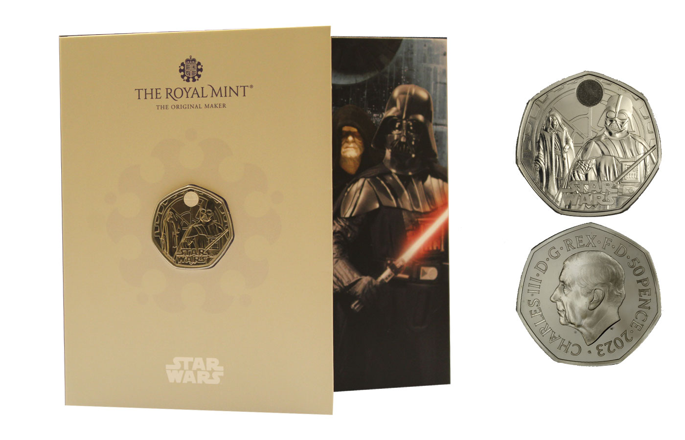 "Star Wars - Darth Vader e Imperatore Palpatine" - 50 pence in nickel