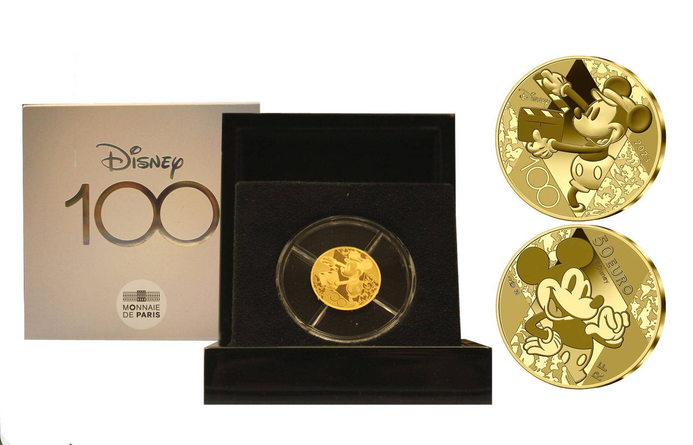 "100 Disney - Topolino" - 50 euro gr. 7,78 in oro 999/ - tiratura limitata 500 pezzi