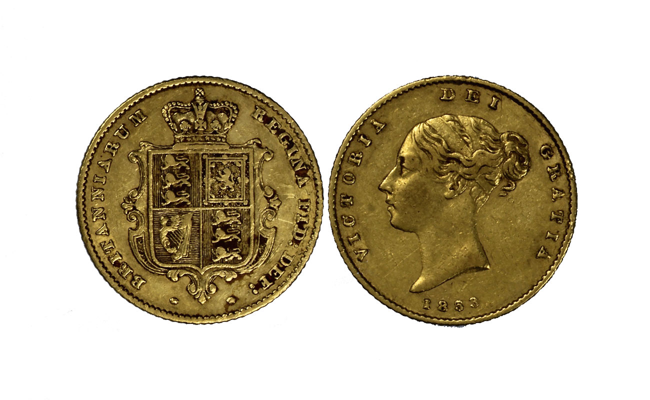 Regina Vittoria - 1/2 Sterlina gr. 3,99 in oro 917/