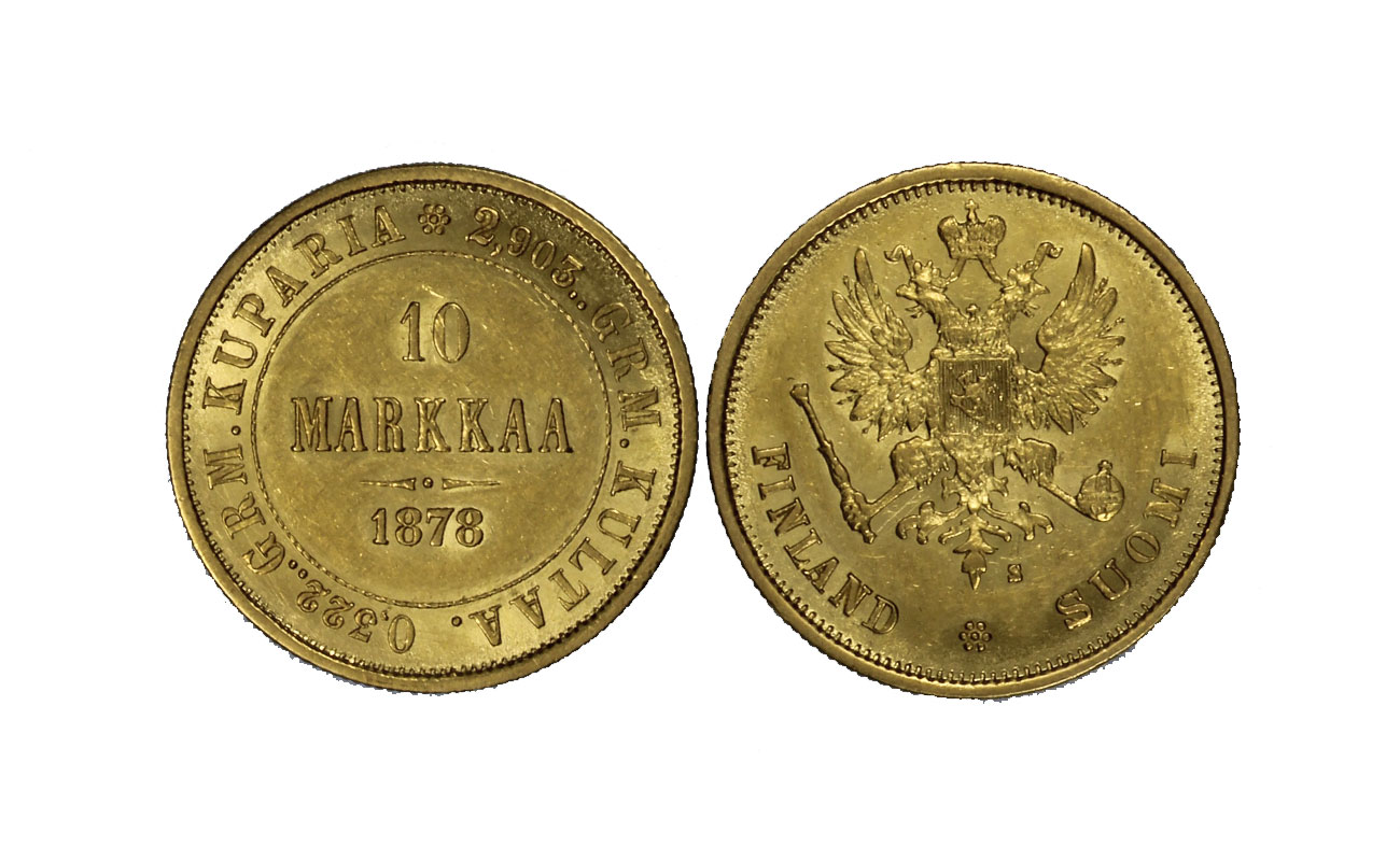 Zar Alessandro II - 10 marchi gr. 3,22 in oro 900/