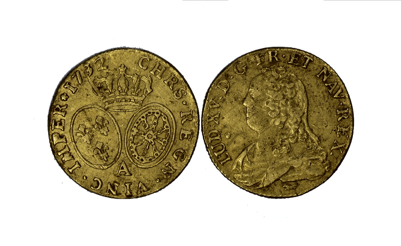 Re Luigi XV - Louis d'or gr. 8,16 in oro 917/