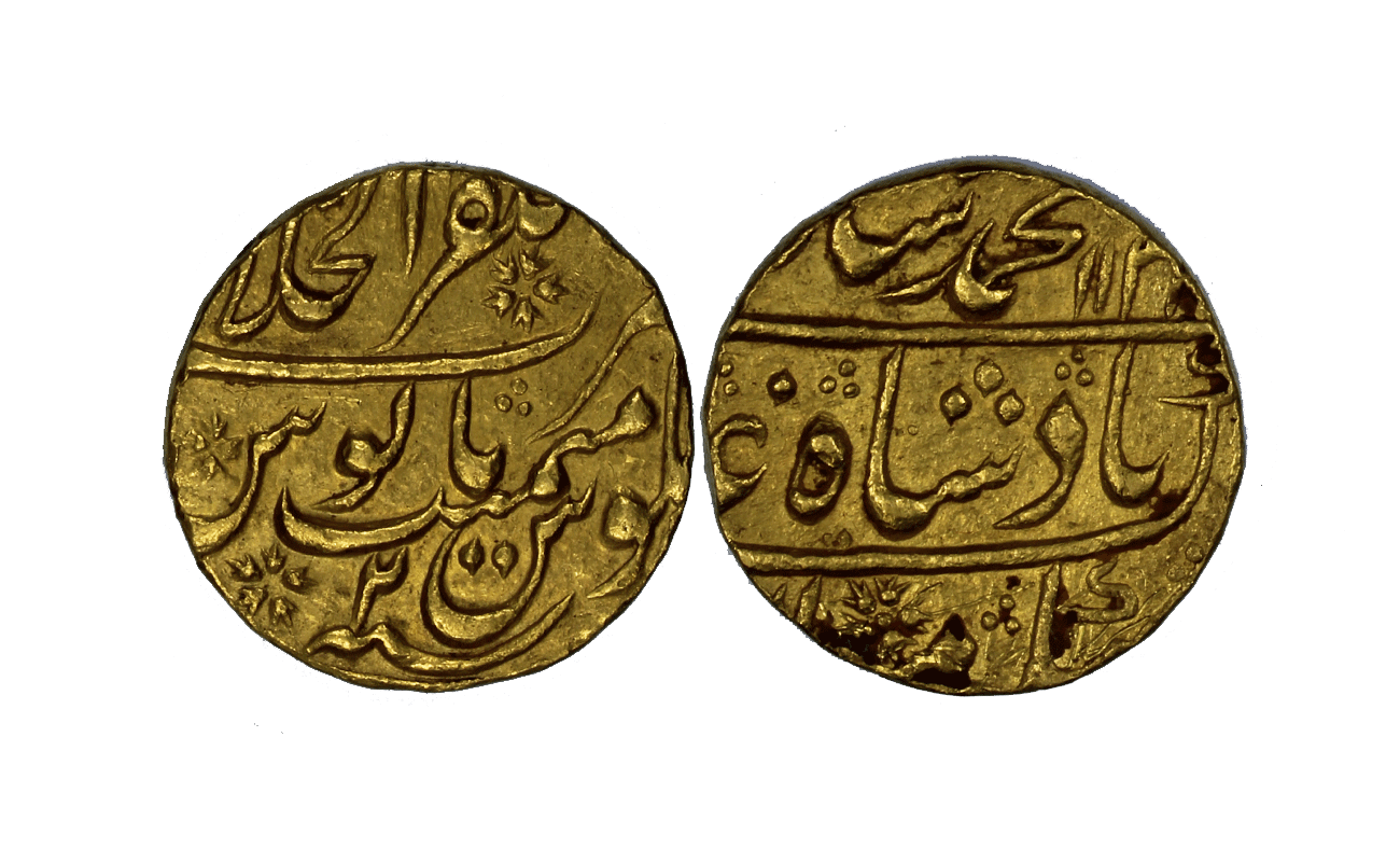 Muhammad Shah - Mohur gr. 10,86 in oro